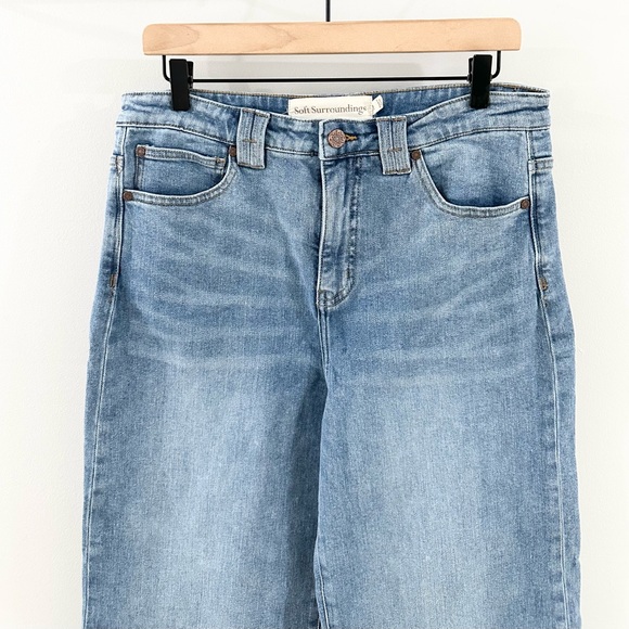 Soft Surroundings Ultimate Wide Leg Jeans Size 14 Petite - Picture 3 of 6